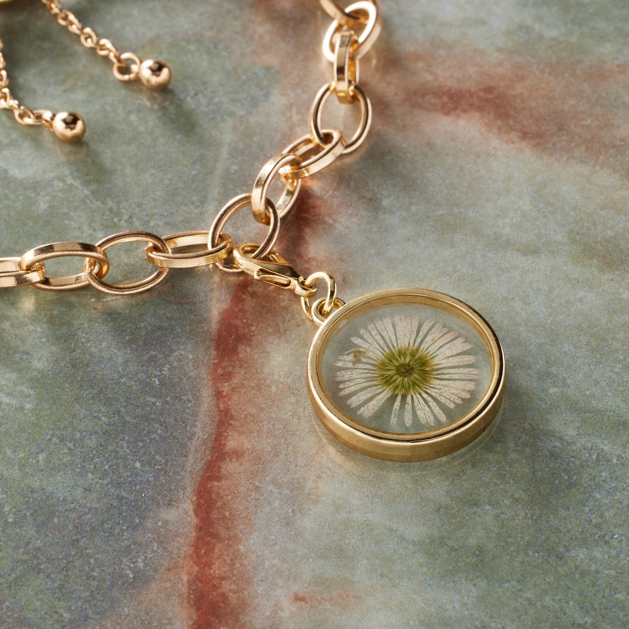 12 Pack: Press Flower Charm by Bead Landing™
